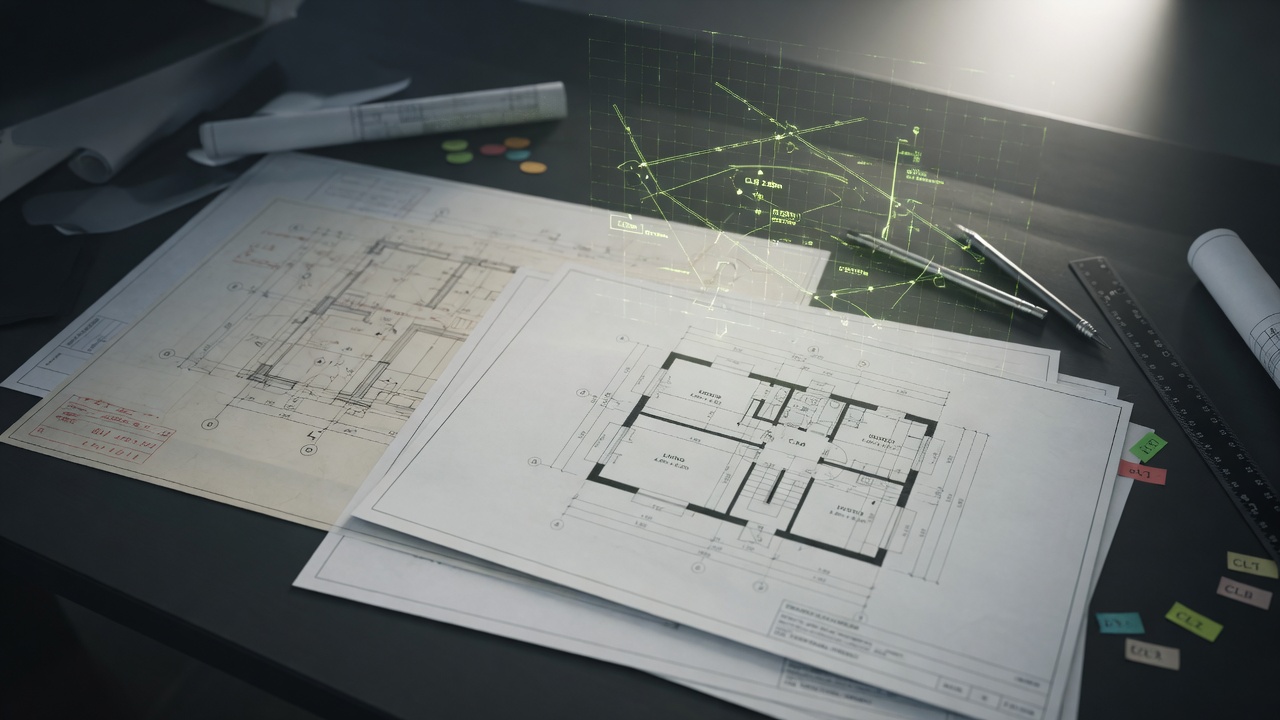 CAD drawing pass of the scene